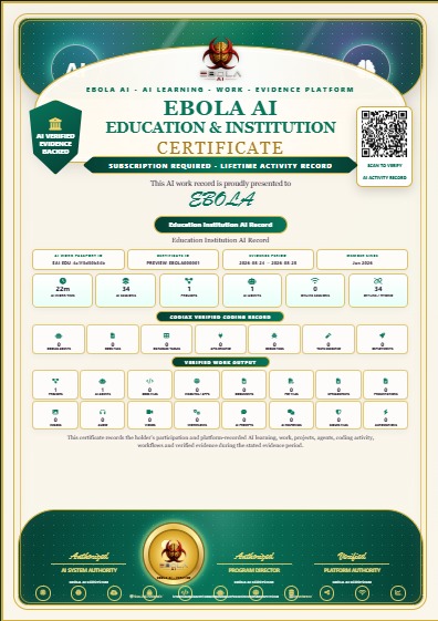 AI Institution certificate preview