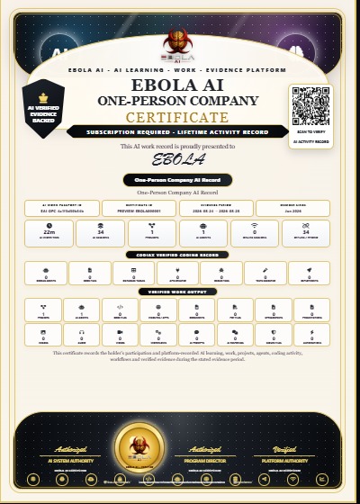 AI Agency / Company certificate preview